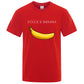Banana Mode Druck Männer T-shirts, Casual Atmungsaktive Tops Übergroße