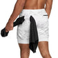 Herren 2 In 1 Schnell Trocknend Laufshorts,  Gym Fitness Jogging Kurze Hosen, Männer Sommershorts