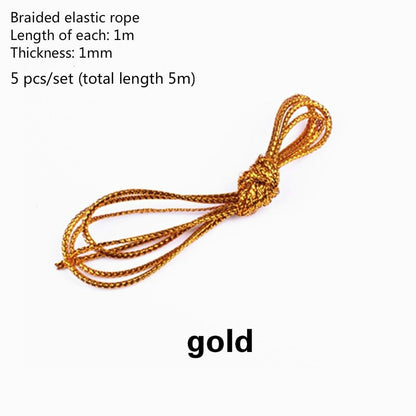 Gold Zöpfe Flechten Haar Styling, 5 Stränge Afrikanischen Zopf, Geflochtene Elastische Schnur