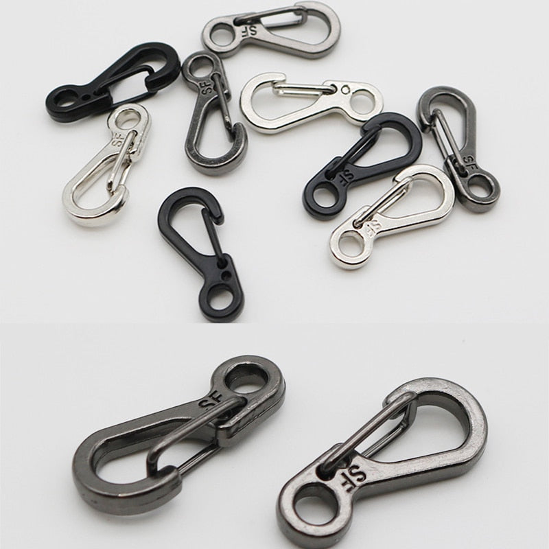 10 Teile/los Mini Karabiner Schlüsselbund, Camping Gadgets EDC, Überleben Ausrüstung