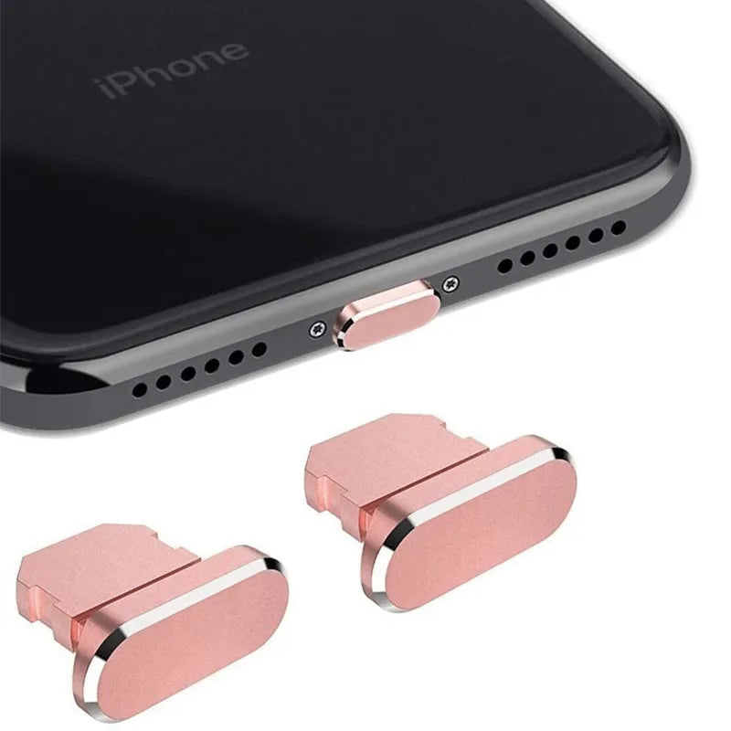 1-20pcs Metal Anti Dust Plugs Charger Dock Plug for IPhone 14 13 12 Pro Max IPad AirPods Apple Series Lightning Port Cap Covers