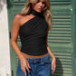 Backless Sexy Off Schulter Halter Tank Tops, Damen Vintage Ärmel Crop Top Y2K Kleidung