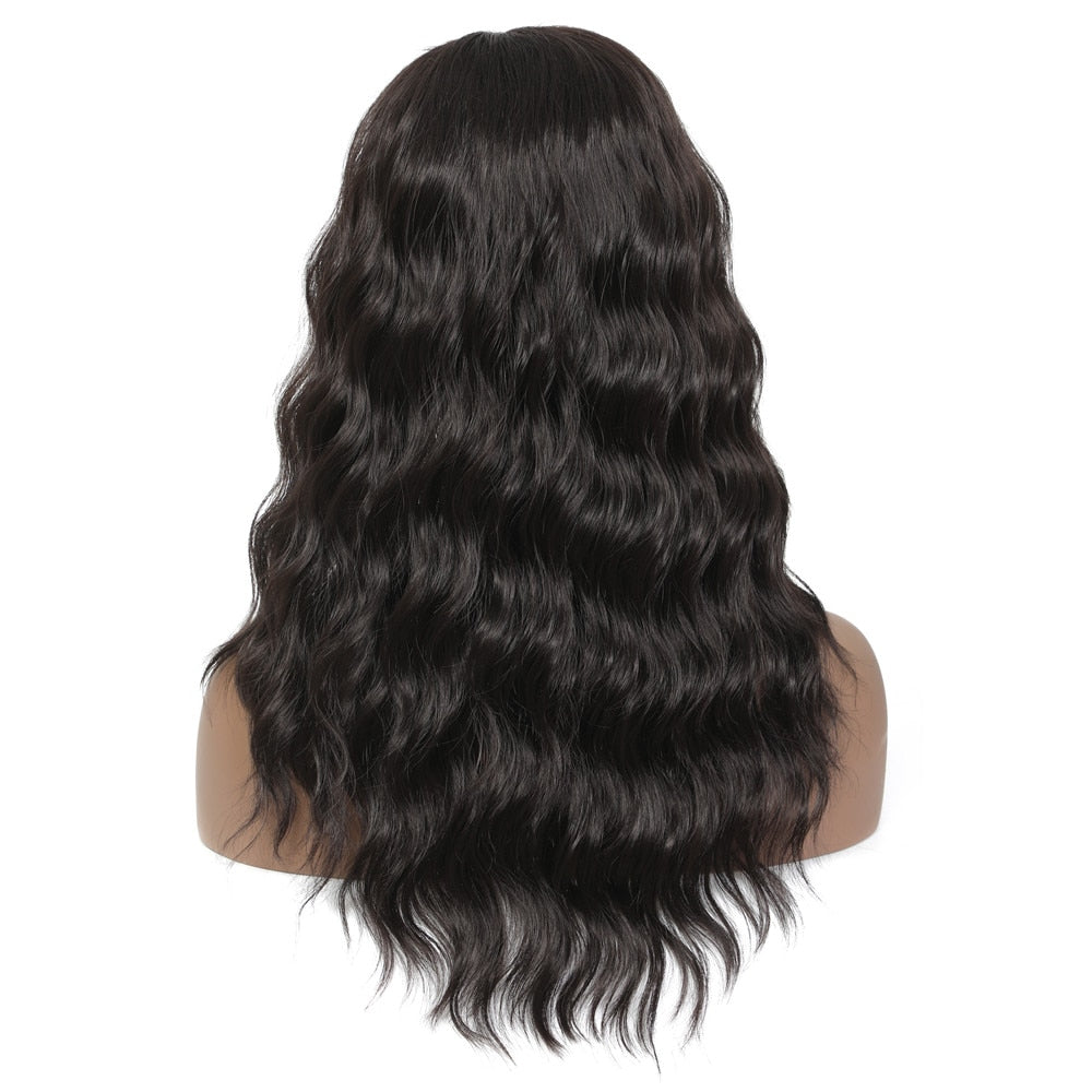 Synthetische Lace-Front-Haarperücken, schwarz gefärbt, X-TRESS, lange Länge, 20/26 Zoll, weiche natürliche Welle, trendige Spitzenperücke für schwarze Frauen