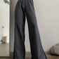 Damen Breite Bein Hosen für den Sommer & Frühling, Lose Jogginghose Chic Split Hohe Taille