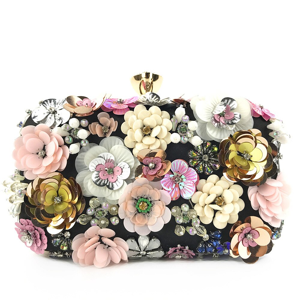 Handgemachte Damen Blumen Clutch Abendtaschen, Stil Geldbörse