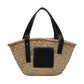Designer lässige gewebte Rattan-Handtasche mit großer Kapazität, Sommer-Strand-Bali-Stroh-Tasche, großer Korb-Geldbeutel