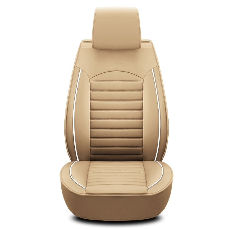 Luxus-Qualitäts-Leder-Autositzbezug, bequemer Vier-Jahreszeiten-Universal-Vorder-/Hinten-/Komplettbezug-Kissen-Autositzschutz