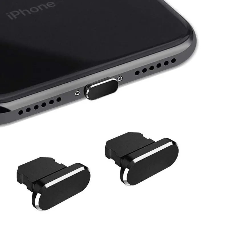 1-20pcs Metal Anti Dust Plugs Charger Dock Plug for IPhone 14 13 12 Pro Max IPad AirPods Apple Series Lightning Port Cap Covers