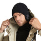 Neue Outdoor Unisex-Winterstrickmütze mit Pelzfutter und Ohrenklappen, modische Beanie-Mütze für Männer und Frauen