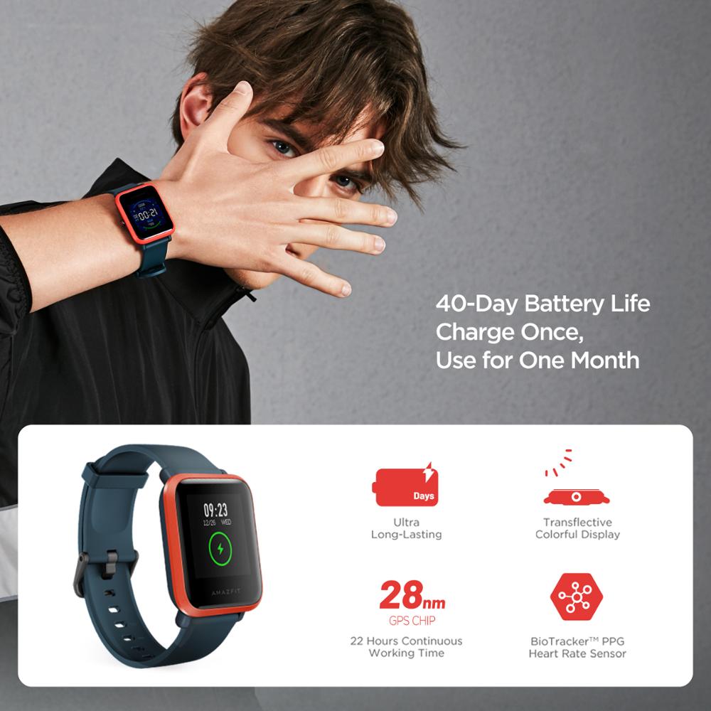 Amazfit SmartWatch Bip S GPS, Bluetooth Herzfrequenzmessung Sportuhr