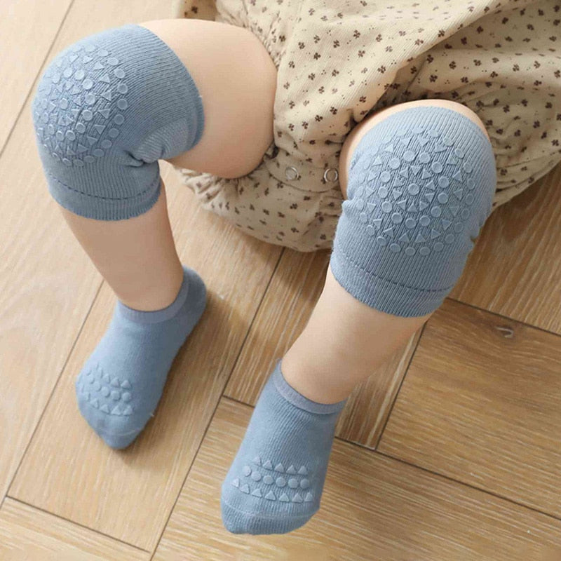 Baby Antirutsch Socke und Knieschutz für kleine Kinder, Baby Krabbeln Knie Pads Socken Set
