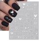 1PCS 3D Nagelzubehör, Maniküre-Nagelteile, Nageldekoration mit Liebes-Herz Aufkleber