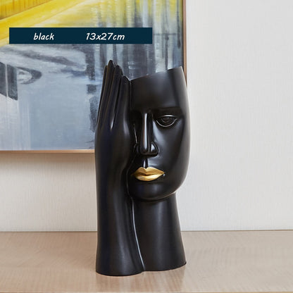 Kreative nordische Vase, Kunst für Wohnzimmer, Weinschrank, Dekor, Schrank, Couchtisch, Blumenarrangement, Harzvase, Geschenk, Heimdekoration