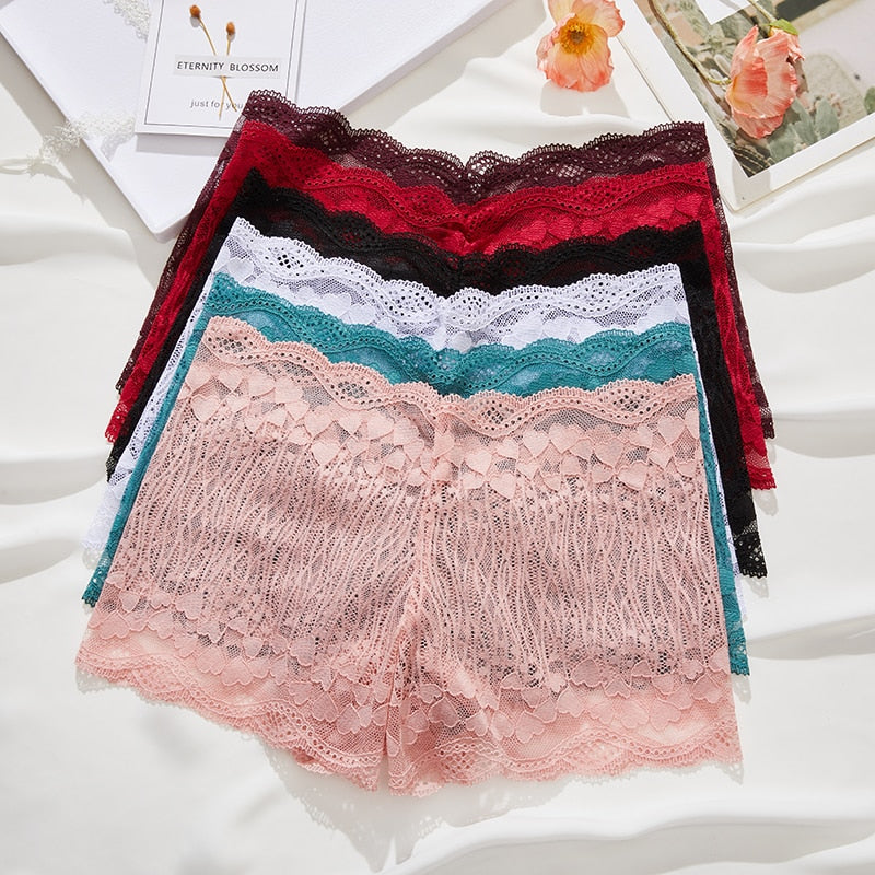 Neue Damen Spitze Unterwäsche, Höschen Hohe Taille, Sexy Aushöhlen Herz Damen Briefs Solide Komfort S-XL