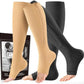 Zipper Compression Socks 15-20 mmHg Open Toe, Medical Zip Up Compression Stockings for Women Men Improves Blood Circulation, Rel
