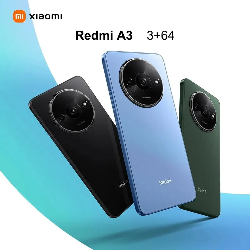 Global Version Xiaomi Redmi A3 Smartphone Mediatek Helio G36 Hd Screen 6.71 Inch Dual Camera 5000mah Battery 10w Fast Charge