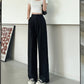 Damen Breite Bein Hosen für den Sommer & Frühling, Lose Jogginghose Chic Split Hohe Taille