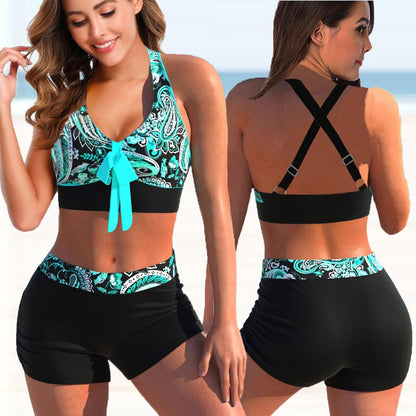 2023 neue Hohe Taille Sexy Badeanzug für Damen, zwei Stücke set Print Push Up Bademode
