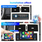 Podofo 5 zoll Auto Radio 1 Din CarPlay, Android Auto Multimedia Player Bluetooth MirrorLink, FM Empfänger für Volkswagen Nissan