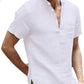 Einfarbig Herren Casual Baumwolle Leinen Shirts-Stehkragen, Frühling - Herbst Shirts mit langen Ärmel