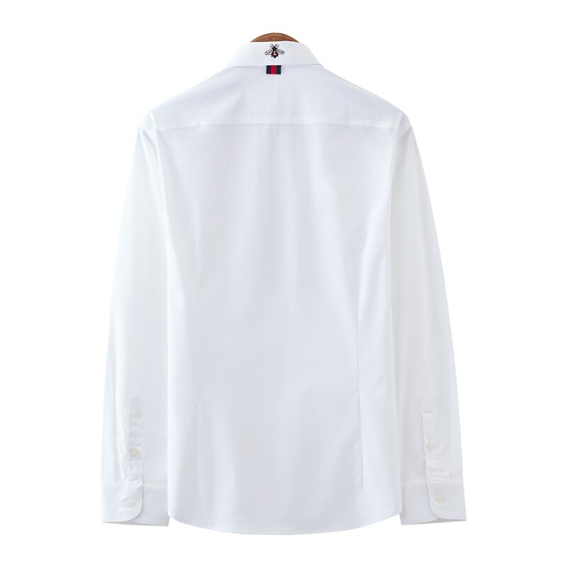 Neue Stickerei Herren Casual Hemde,  Marke Kleidung Langarm Slim Fit Männliche Hemde