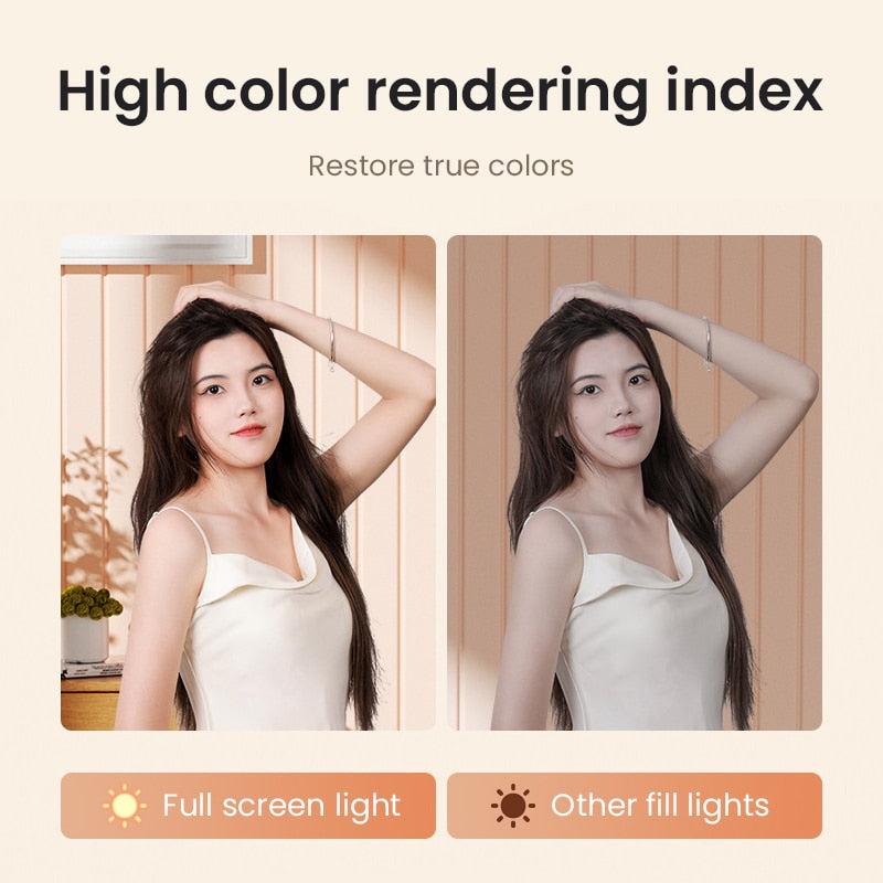 LED Foto Studio Licht 3200K-5600K für Professionelle Fotographie, Beleuchtung mit Stativ für Live-Stream