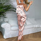 Damen Satin Seide Nachtwäsche, Sexy Dessous Pyjama Set