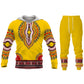 Herren 3D Druck Folk Hoodies Hosen, 2 Stück Sets Herren Freizeitanzug, Langarm Ethnischen Stil Afrikanische Kleidung