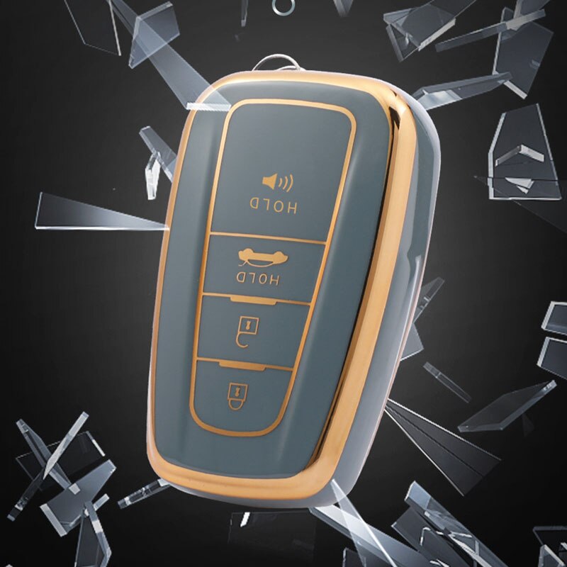 Auto-Fernschlüsselhülle für 2018–2022 Toyota RAV4, Camry, Corolla, Avalon, C-HR, Prius, GT86, Highlander 4 Tasten Keyless Shell