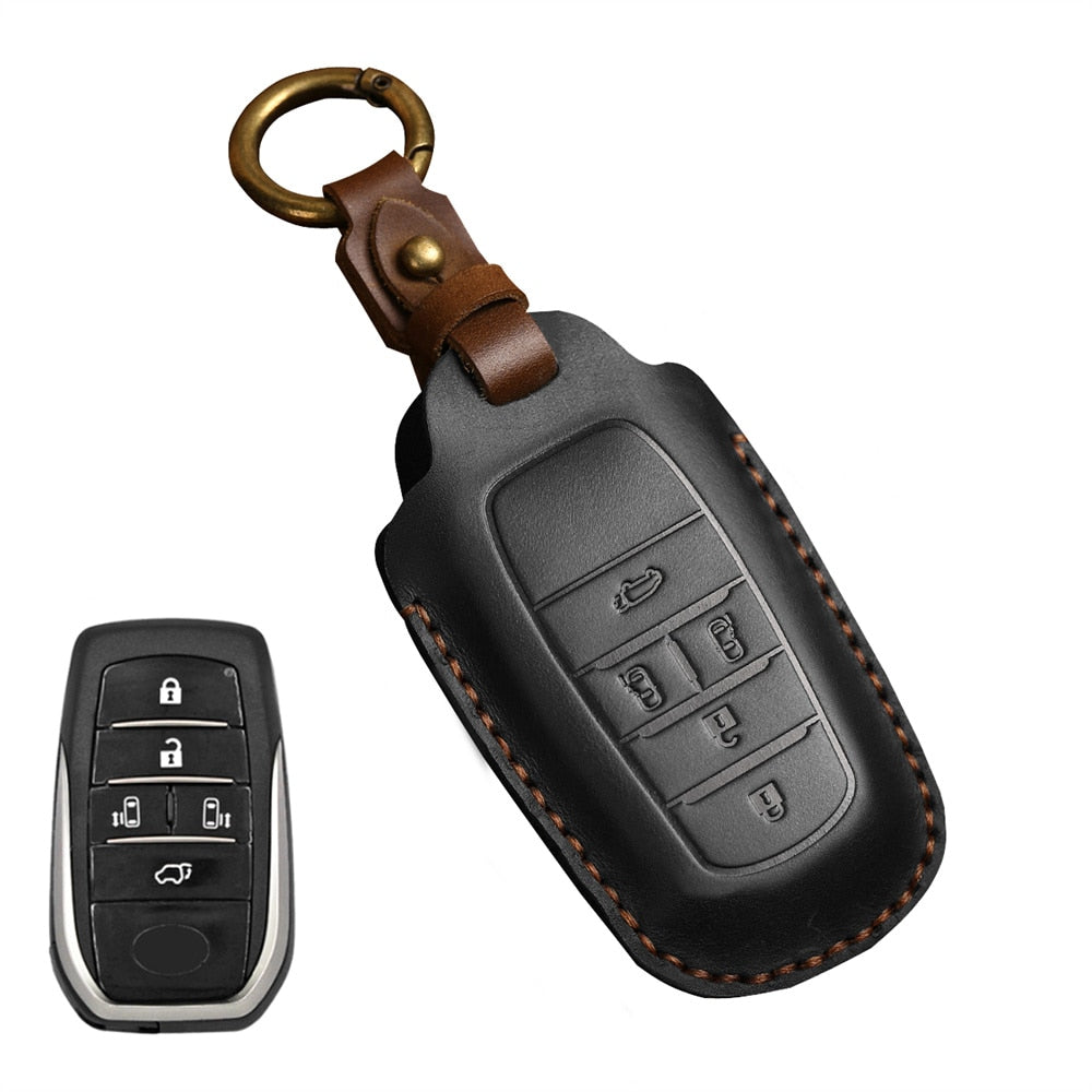 Neue Leder-Schlüsselhülle für Toyota Camry, Corolla, RAV4, Prius, CHR / C-HR, Corolla Avalon, GT86 2015–2020