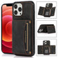 Retro gefaltete matte Leder-Wallet-Hülle für iPhone 14 Plus, 13, 12, 11 Pro Max mit Kartenhalter Slots