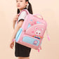 Children's Fashion Cartoon School Bags with 6 Wheels Trolley Backpack Teenagers Girls Rolling Backpack Students Kids Backpack