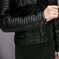 Damen Frühling / Herbst Lederjacke, Motorrad Kunstlederjacke