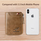 Mens Wallet Leather Business Card Holder Zipper Purse Luxury Wallets for Men RFID Protection Purses Carteira Masculina Luxury