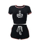2-teilige Shorts-Sets für Damen-Outfits, kurzärmelige Trainingskleidung, Sportbekleidung für den Sommer