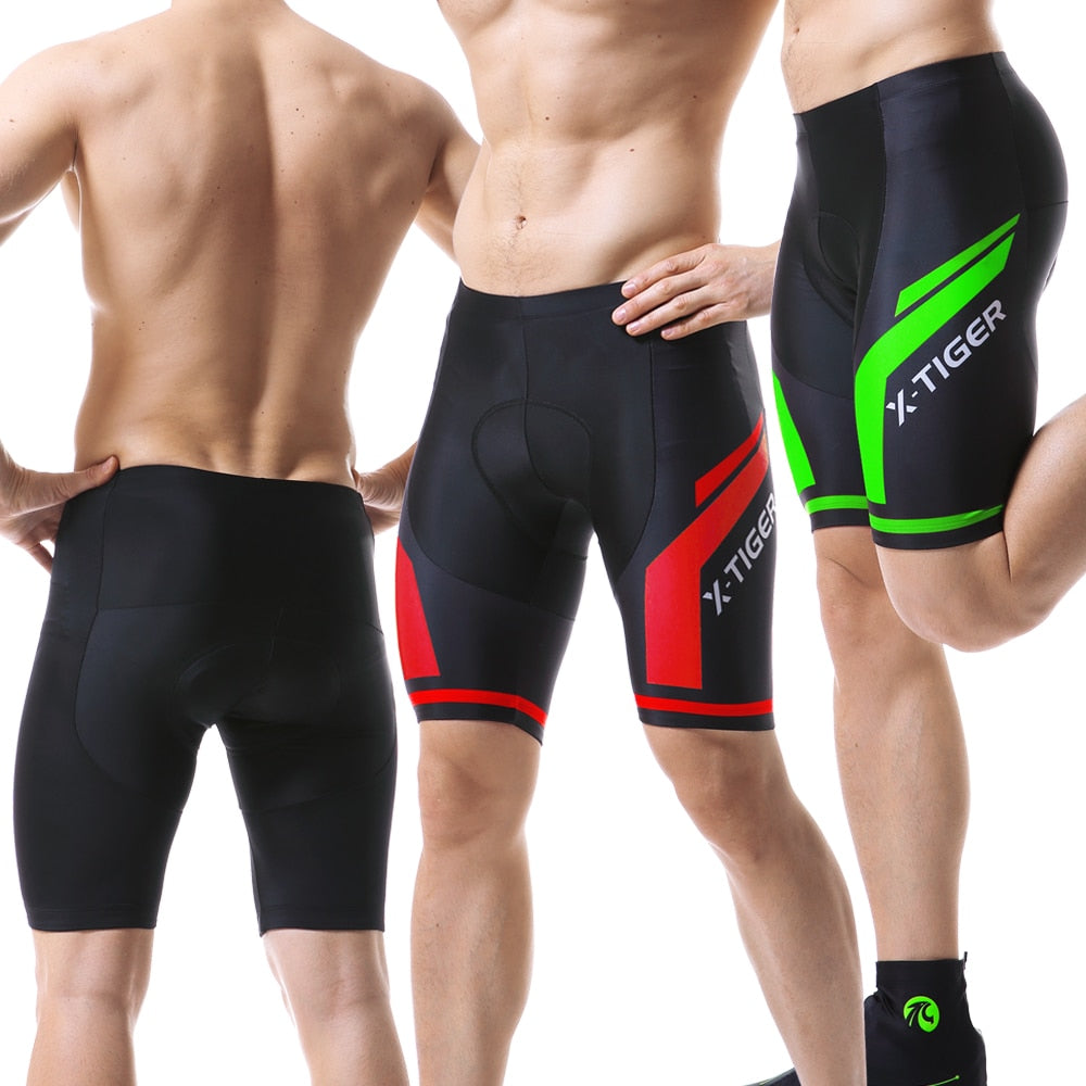 X-TIGER Herren-Radhose, Coolmax 5D gepolsterte Fahrrad-Reithose, stoßfeste MTB-Fahrrad-Shorts
