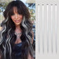 Synthetic 5Pcs Colored Hair Extensions Clip in Colorful Hair Extensions Rainbow Hair Extensions for Women Girls Hair Extensions