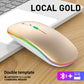 Wireless Mouse Bluetooth and 2.4GHz Dual Modes Rechargeable RGB Ergonomic Silent Click for PC iPad Laptop Cell Phone TV