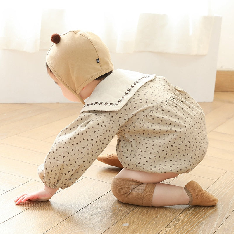 Baby Antirutsch Socke und Knieschutz für kleine Kinder, Baby Krabbeln Knie Pads Socken Set