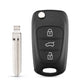 KEYYOU Neue Remote Key Shell Für Hyundai I20, I30, IX35, I35 Accent Kia Picanto Sportage K5, 3 Tasten Flip Folding remote Key Fall