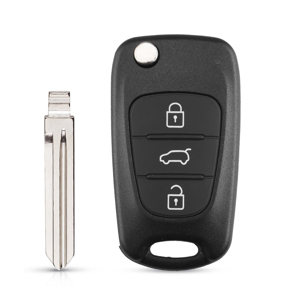KEYYOU Neue Remote Key Shell Für Hyundai I20, I30, IX35, I35 Accent Kia Picanto Sportage K5, 3 Tasten Flip Folding remote Key Fall
