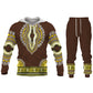 Herren 3D Druck Folk Hoodies Hosen, 2 Stück Sets Herren Freizeitanzug, Langarm Ethnischen Stil Afrikanische Kleidung