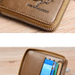 Mens Wallet Leather Business Card Holder Zipper Purse Luxury Wallets for Men RFID Protection Purses Carteira Masculina Luxury