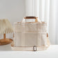 Simple canvas bag for office workers to carry lunch boxes; pure color versatile crossbody bag with large capacity.