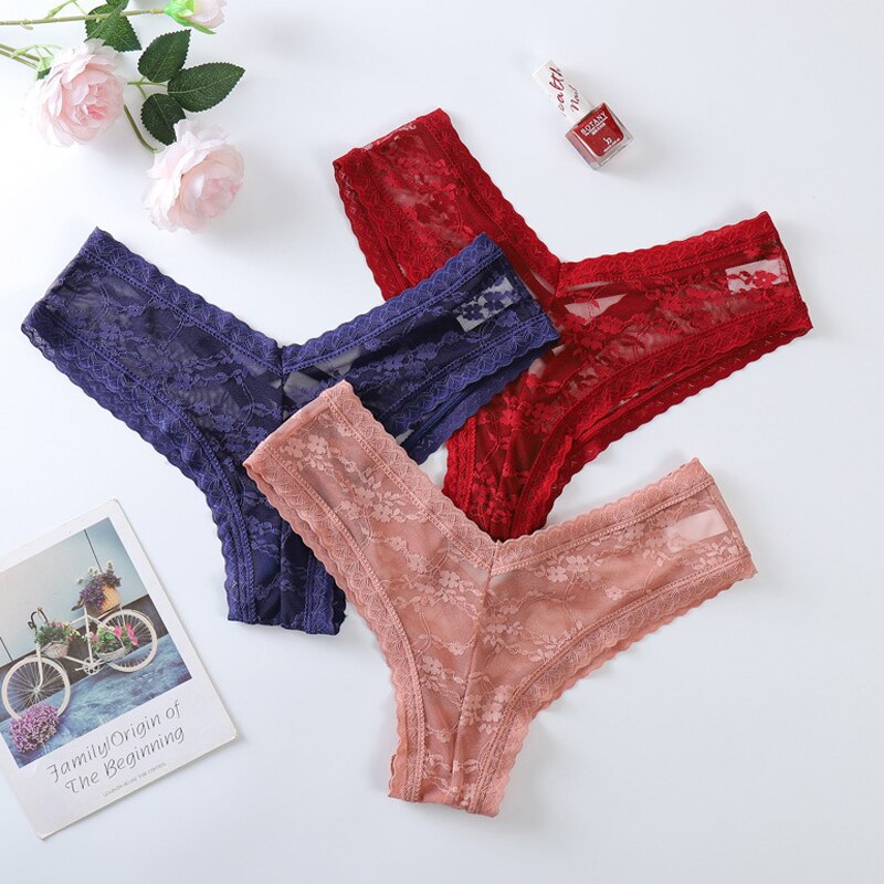 Neue Mode Höschen für Damen, Sexy Low-Taille Spitze Unterwäsche, Niedliche G String, Solide Komfortable Weibliche dessous