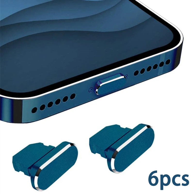 1-20pcs Metal Anti Dust Plugs Charger Dock Plug for IPhone 14 13 12 Pro Max IPad AirPods Apple Series Lightning Port Cap Covers