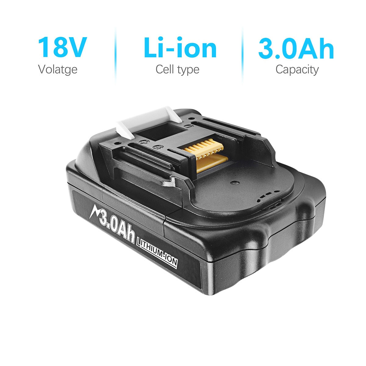 18V 3000mAh für Makita BL1815 Elektrowerkzeuge Ersatzakku für Makita BL1815, BL1840, LXT400, 194204-5, 194205-3, 194309-1, L50