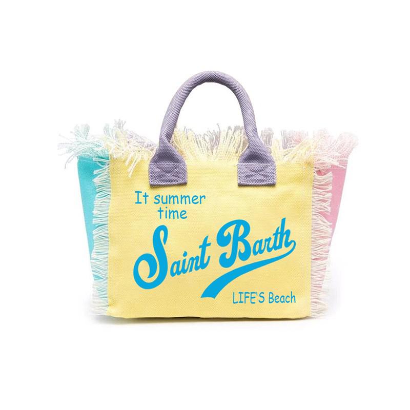 Saint Barth Gedruckte Damen Handtasche, Gedruckte Reisetasche Große Kapazität, Design Sommer Freizeit-Urlaub Quaste
