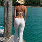 Damen Aushöhlen Overall Halter Neck, Backless 2023 ärmellose Sommer Strand