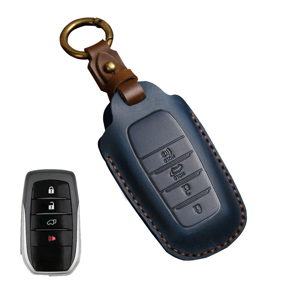 Neue Leder-Schlüsselhülle für Toyota Camry, Corolla, RAV4, Prius, CHR / C-HR, Corolla Avalon, GT86 2015–2020